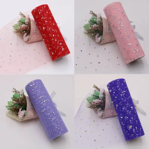 Home 15cm 10Yard Glitter Sequin Tulle Roll Crystal Organza Sheer Gauze Table Runner NEW | Дом и сад