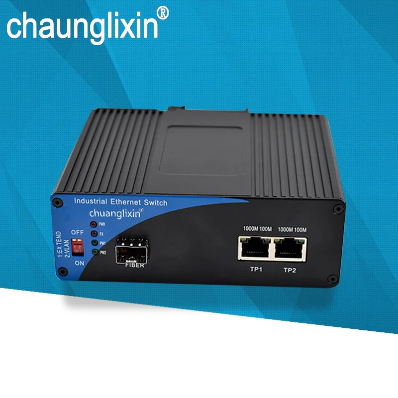 POE Ethernet Fiber POE Converter Industrial 155M 2 rj45 Port 1 Fiber Port Industrial Fiber Optic transceiver