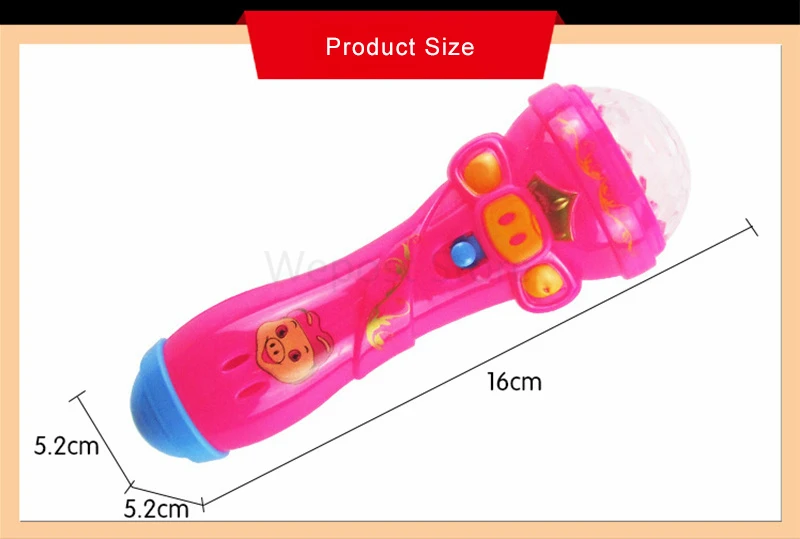 СВЕТОДИОД мигает караоке микрофон свинья игрушки Sky Звезды Проекции шар света