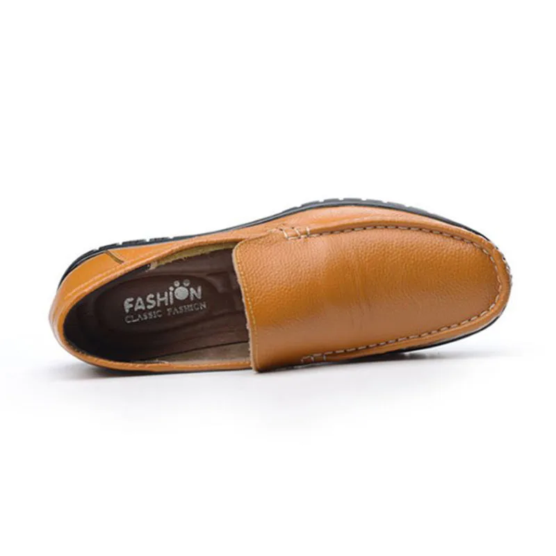 RAZAMAZA Men Genuine Leather Casual Shoes Slip On Flats Concise Handmade Office Club Lazy Man Footwear Size 38-44 | Обувь