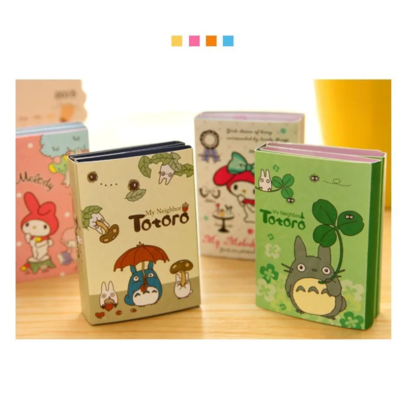 2 шт./партия Totoro& Melody блокнот для заметок Kawaii sticky note Складная размещенная наклейка дневник канцелярские принадлежности для офиса школьные принадлежности EM355