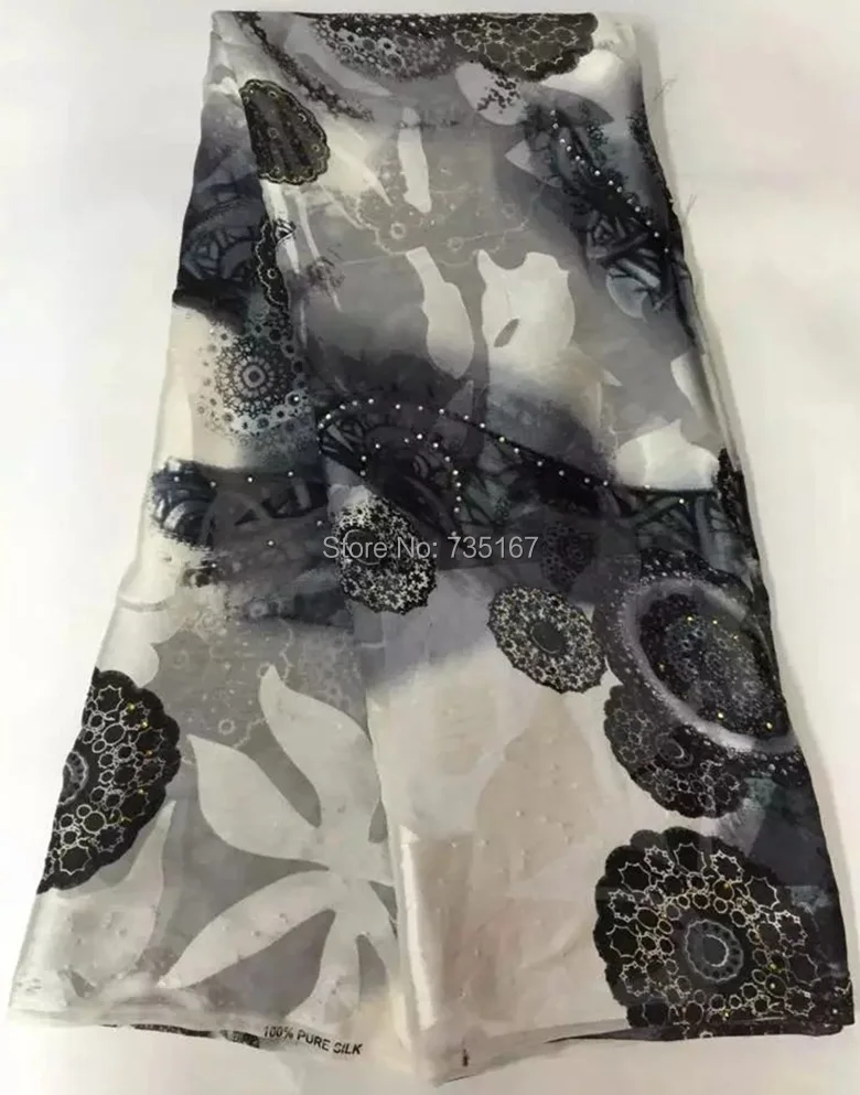 Очень приятный легкий шелк кружевная ткань хорошего качества африканский