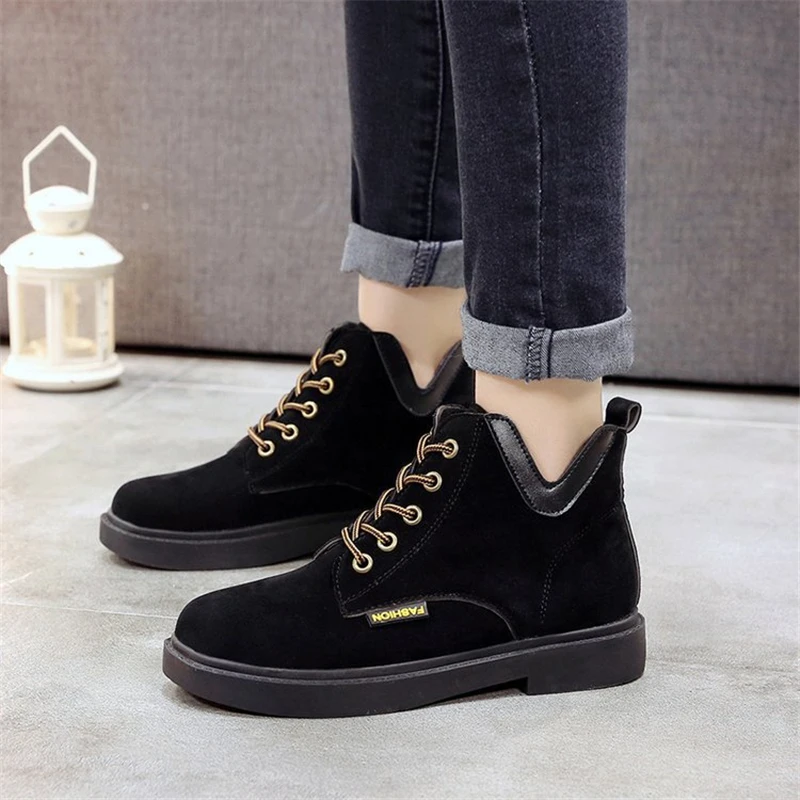 Новые женские ботинки в британском стиле для студентов Корейская версия диких