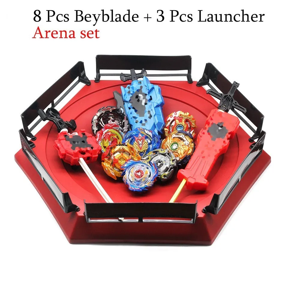 8PCS-1 Прямая Beyblade Burst B139 игрушки с пусковым устройством стартер и арена Bayblade Металл Fusion Бог спиннинг Топы Bey Blades игрушка - Цвет: 8PCS-1