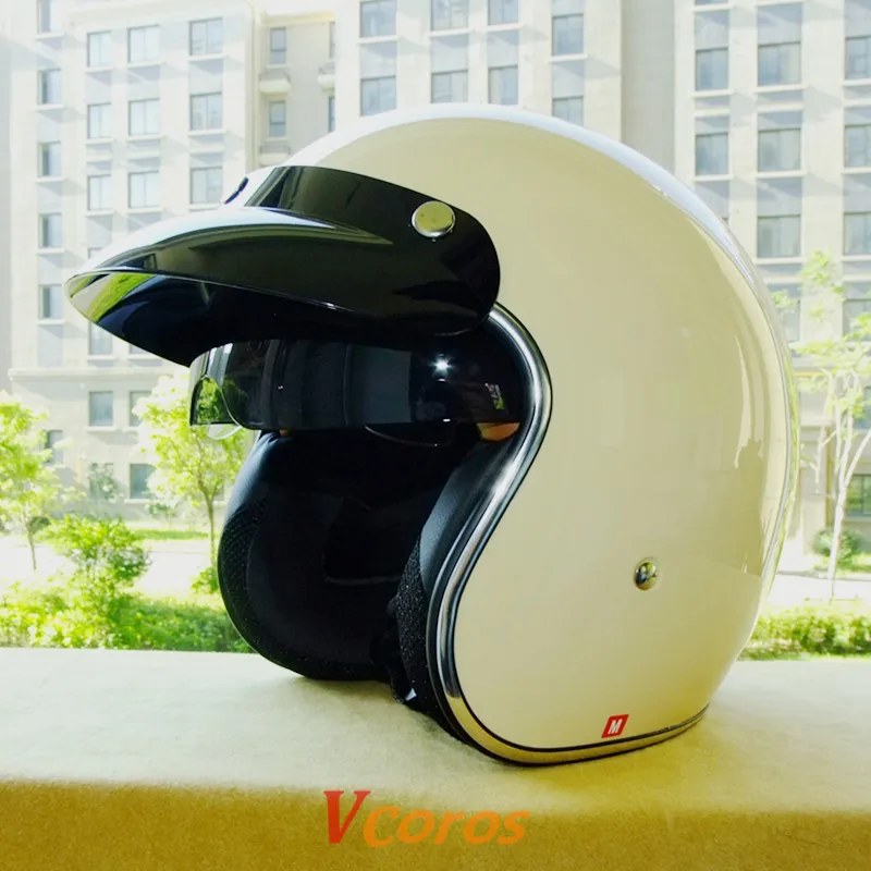Мотоциклетный шлем THH VH351 черный солнечный с линзами Vespa персонализированные в