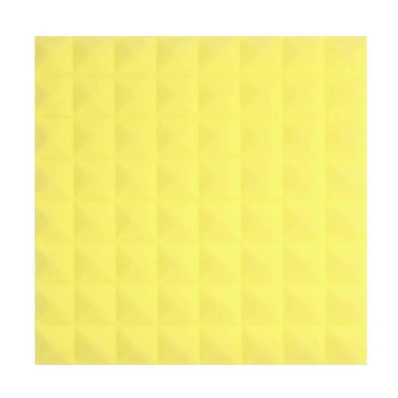 Цвет: желтый 50x50x5,5 см акустическая пена Звукопоглощающая клиновидная плитка для студии/музыки - Цвет: Цвет: желтый