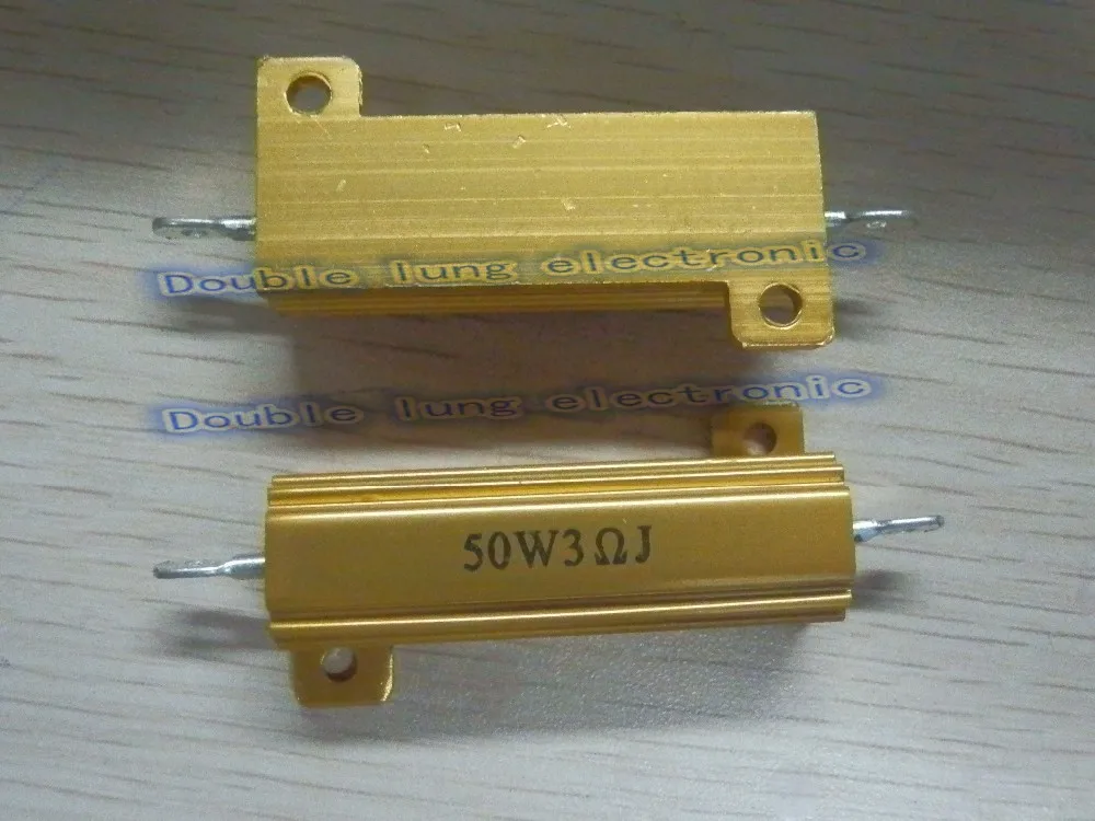 10 шт./лот RX24 50 Вт 1R 2R 3R 4R 5R 6R 8R 10R 15R 50R 100R 220R 1 K Ohm светодиодный нагрузочный резистор Алюминий чехол проволочный резистор