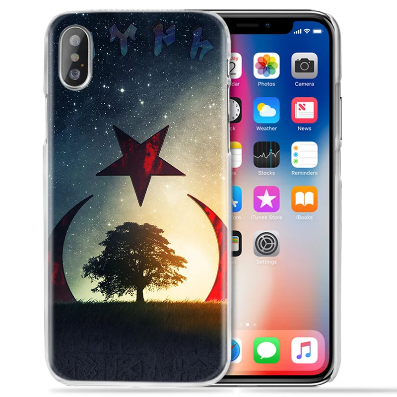 Чехол с турецким флагом и волком для iPhone 12 Mini XS Max XR X 10 7 7S 8 6 6S Plus 5S SE 5 жесткие чехлы