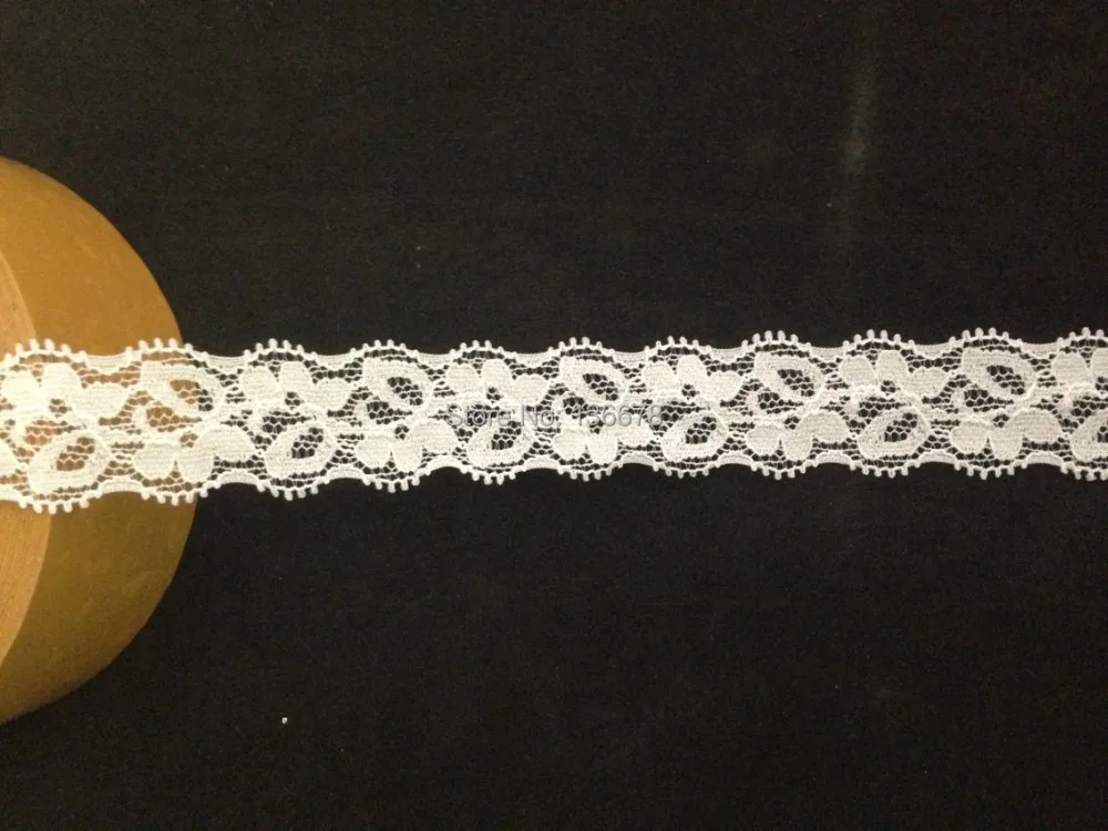 Эластичное кружево цвета слоновой кости с новым узором 80 м 2 см ширина 4/5 дюйма