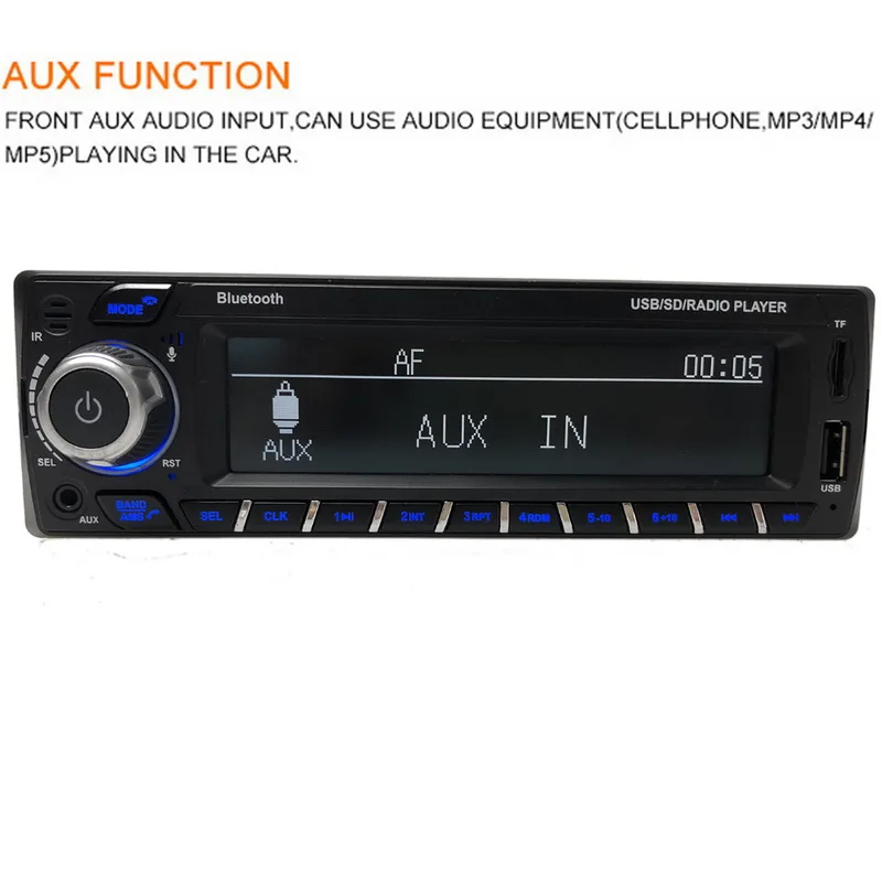 1089DAB+ 1 Din Автомобильный радиоприемник RDS Hands-Free MP3 / SD / MMC DAB+ FM USB SD ЖК-экран Цифровое аудиовещание Автомобильная Bluetooth-кар