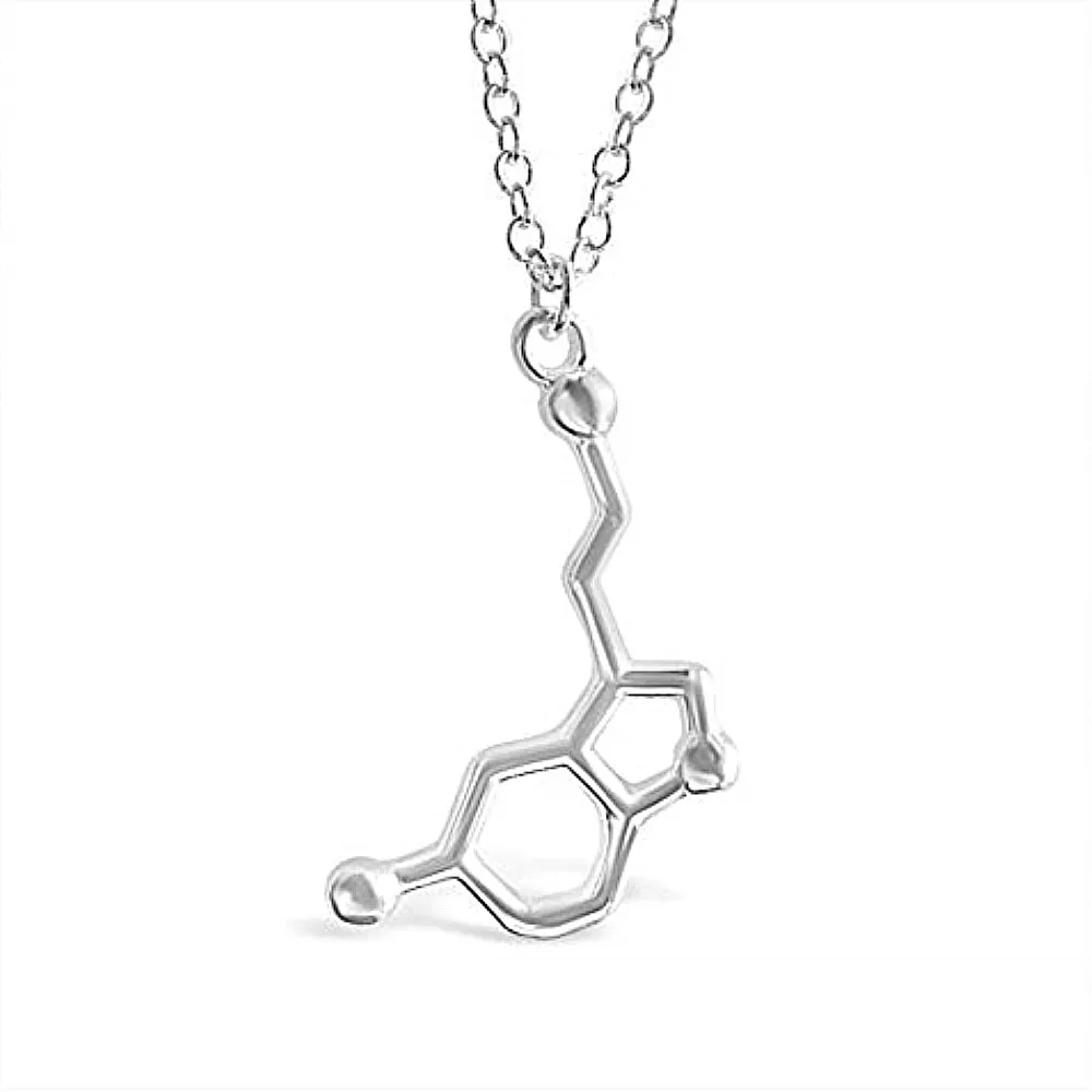Double Nose Fashion Metal Alloy Caffeine Molecule Necklace Chemistry Science Geek Coffee Lover Jewelry for Women | Украшения и