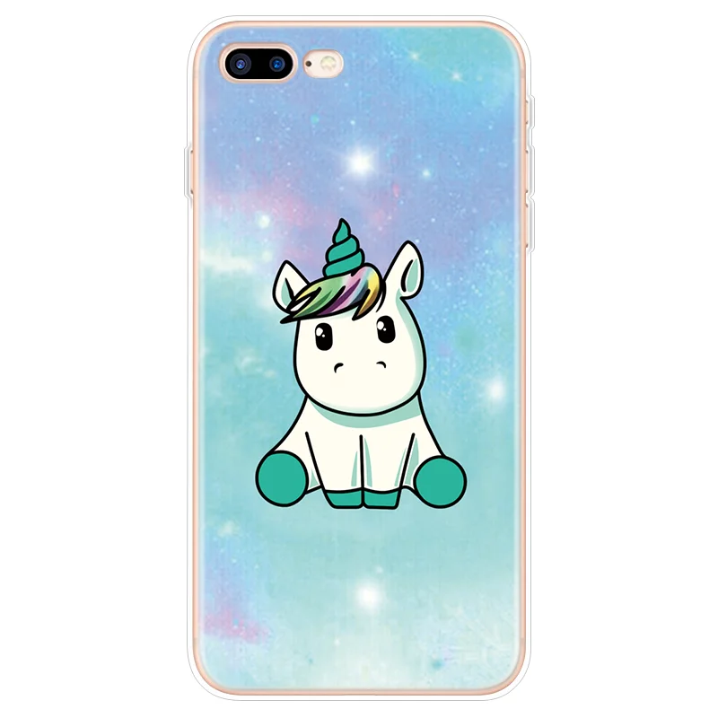 djslv Милый чехол с рисунком единорога для iPhone 8 Plus 7 6 6S Plus 5 5S SE мультяшный чехол для iPhone 11 Pro XS Max X XR Мягкий силиконовый чехол - Цвет: djslv