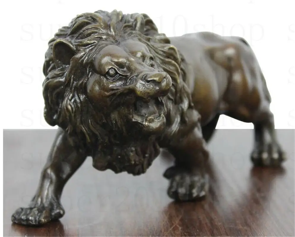 Бронзовый кофе ожесточенные дикие фигурки животных статуя льва|statue head|statue
