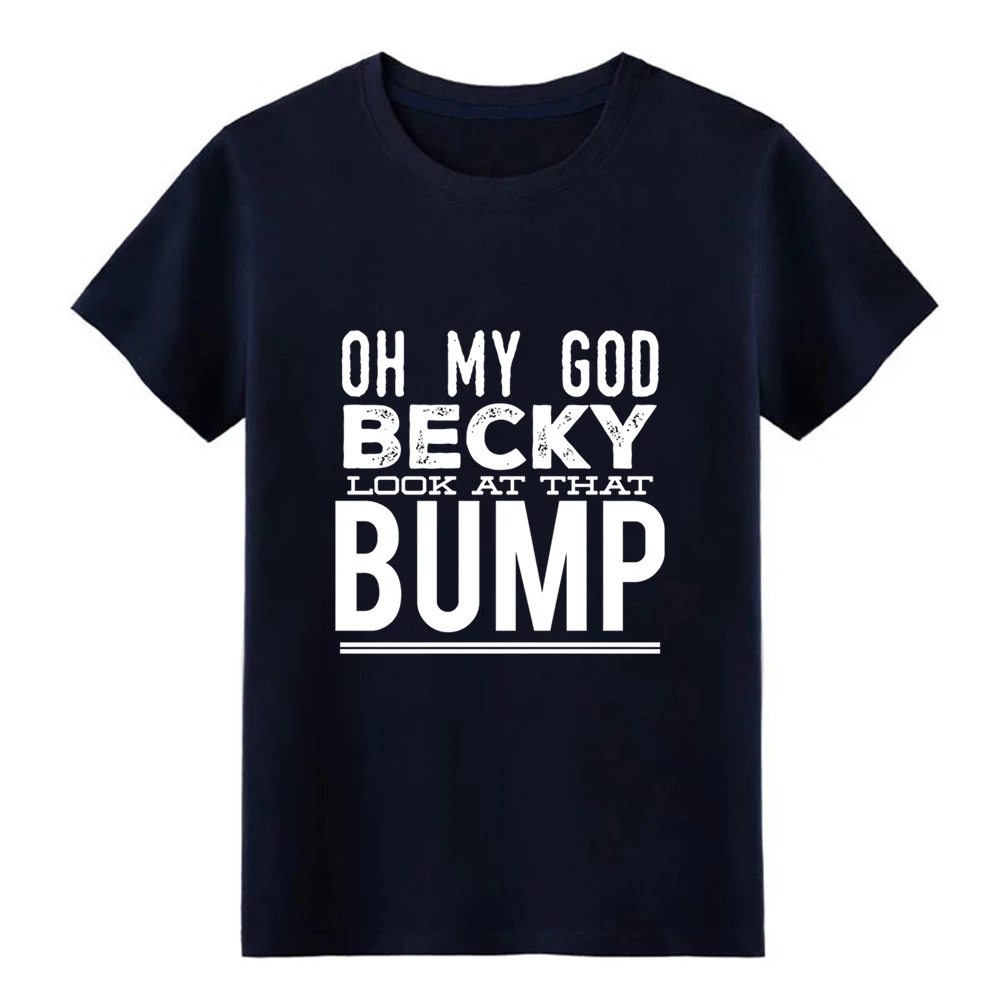 Мужская футболка с надписью Bump Oh my god becky look at that bump S XXXL из 100% хлопка|Мужские