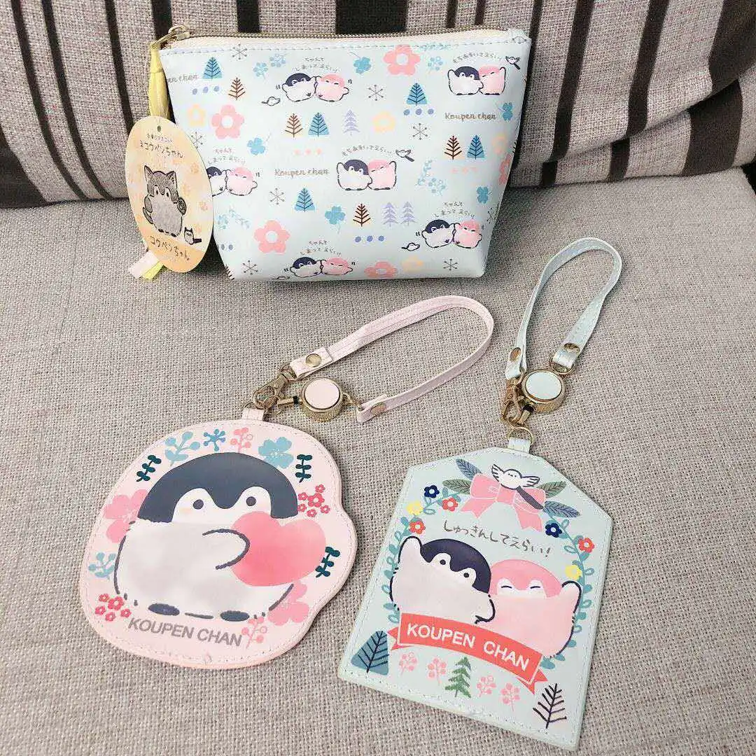 IVYYE/модные Kawaii Penguin аниме, плюшевая визитница из искусственной кожи с мультяшным рисунком, Кредитные ID Сумки, кошелек для монет и автобусов, подарки для девочек, новинка