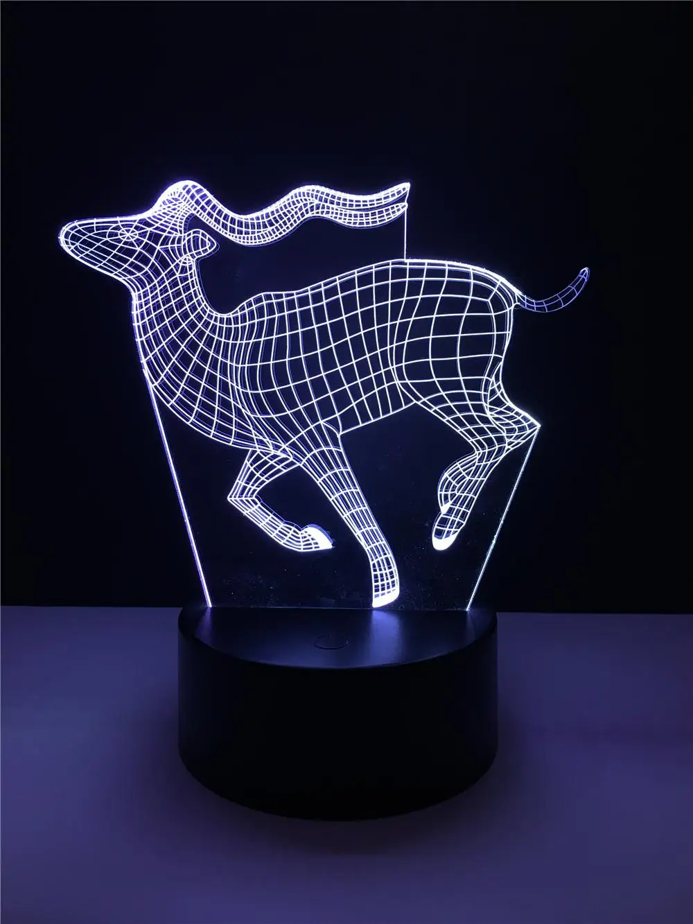 Популярная новинка светодиодная 3D лампа в виде животного прыгающий олень USB