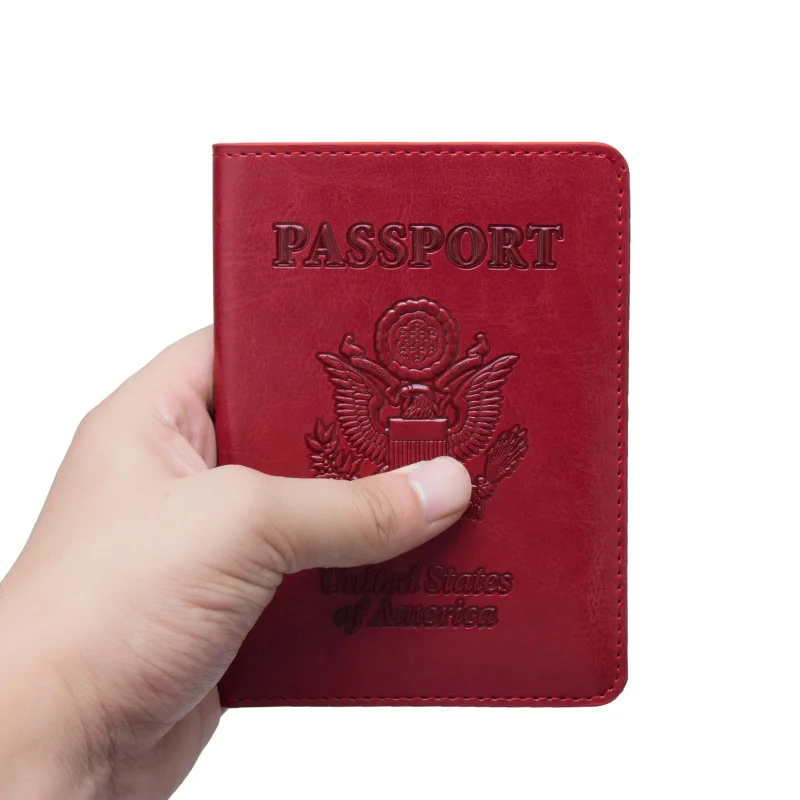 Американская Обложка для паспорта Double eagle красный международный стандарт