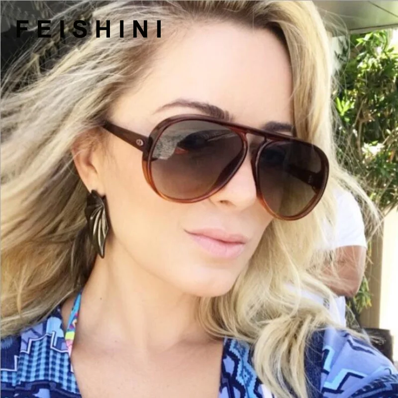 

Feishini Candy Color Trend hip hop Unisex Sunglasses Men Clear Lens Vision Red Sun glasses Women Vintage Glasses uv400