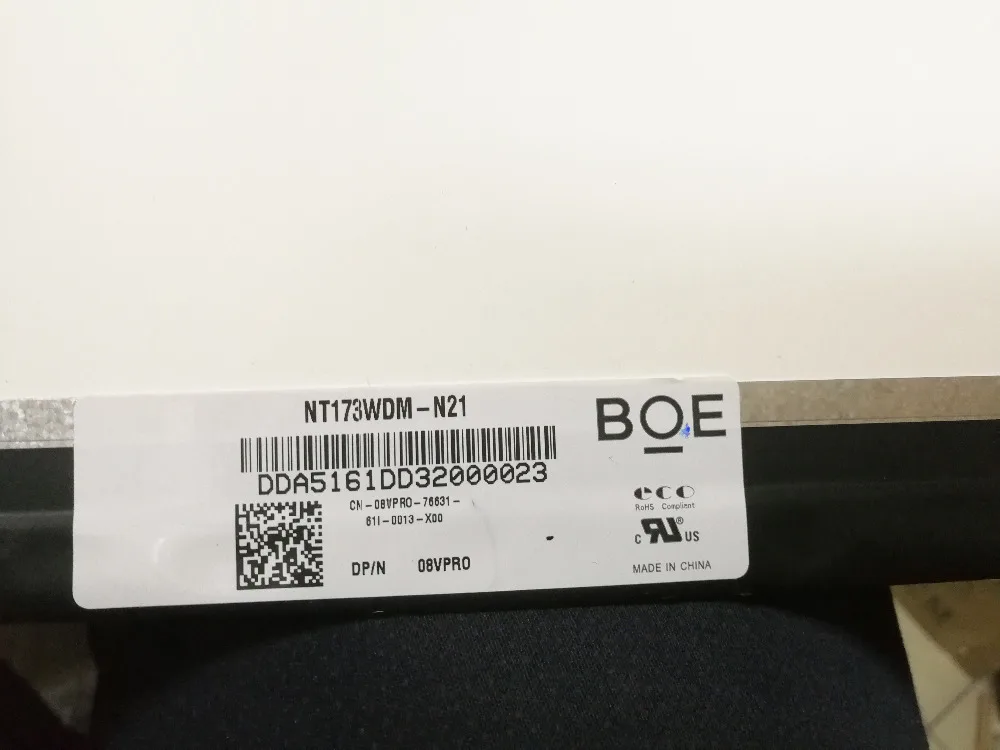 Для BOE 17 3 &quotМатрица для ноутбука ЖК экран NT173WDM N21 DP/N 08VPR0 матовый 30Pin HD + 1600X900