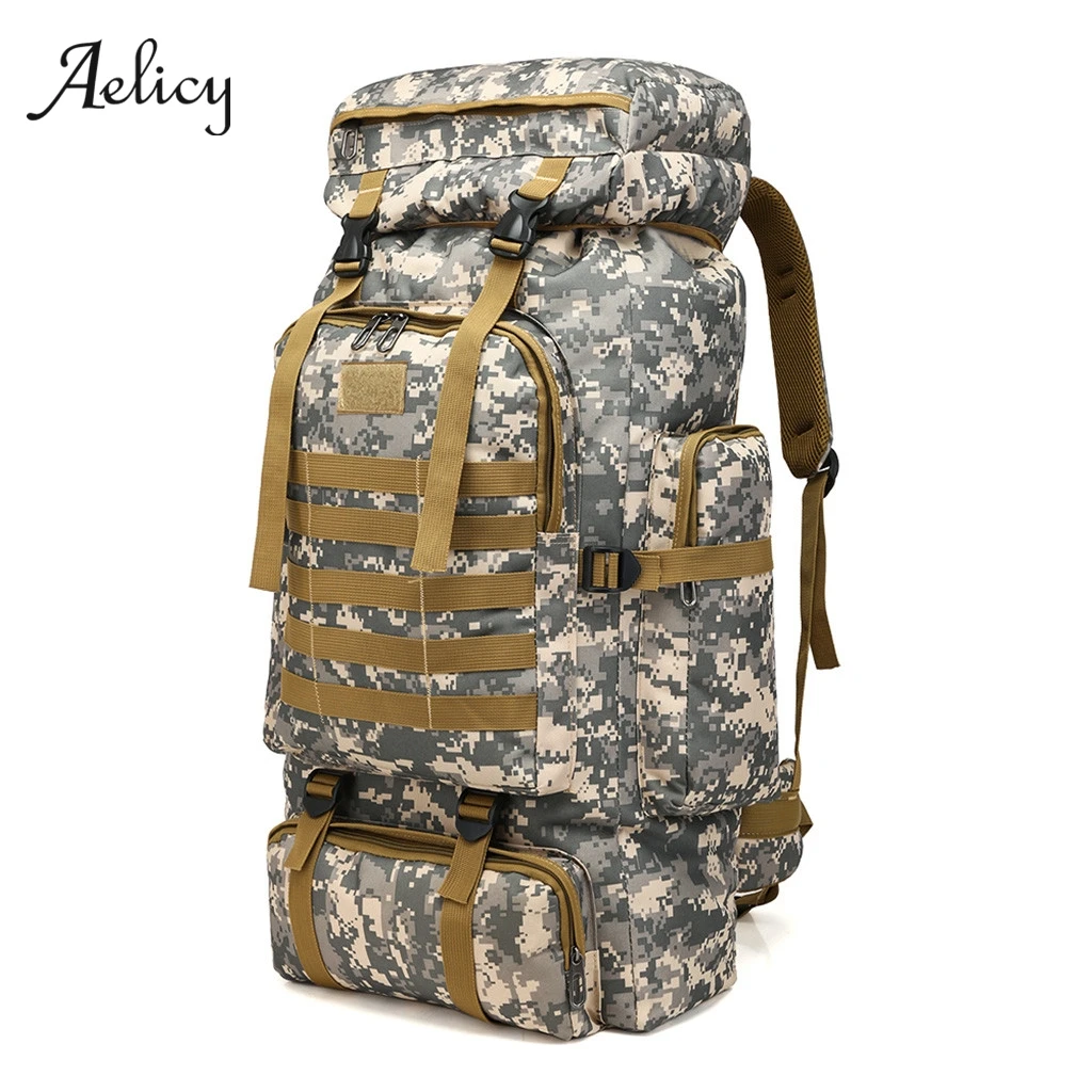 Aelicy 80L большой Пеший Туризм восхождение рюкзаки камуфляж Softback рюкзак для Для