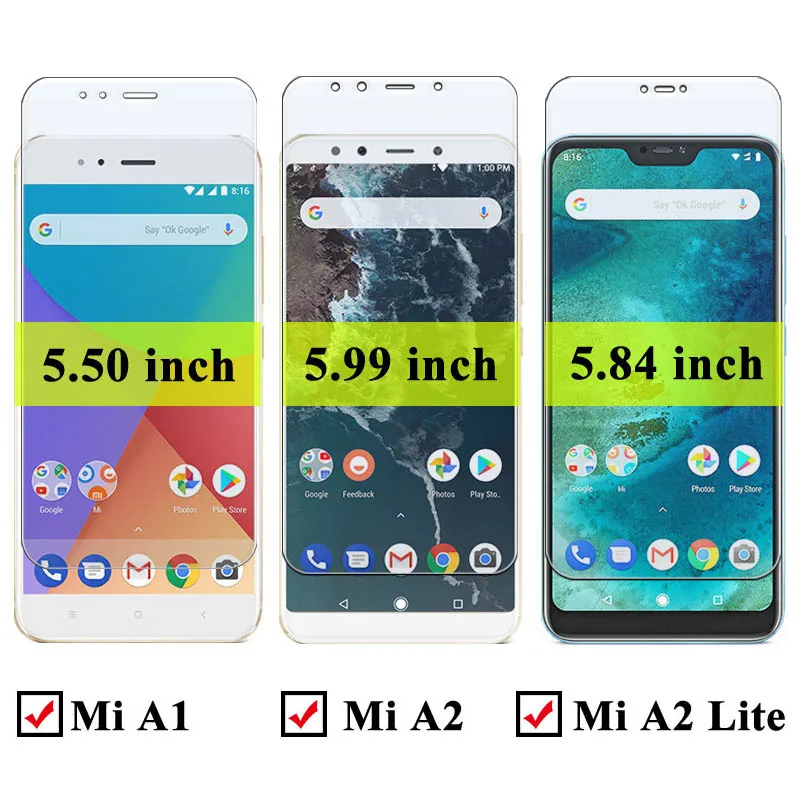Защитное стекло для Xiaomi Mi A2 Lite защитное покрытие экрана A1 Light Mia2 A 1 2 Mia1 Xiomi A2lite