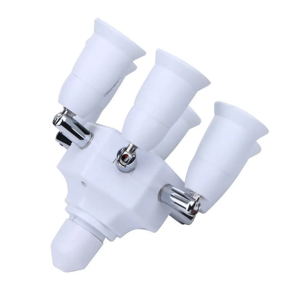 

1 Socket into 7 Standard E27 Base Light Lamp Bulb Splitter Adapters Holder Socket for Home Studio daylight bulbs