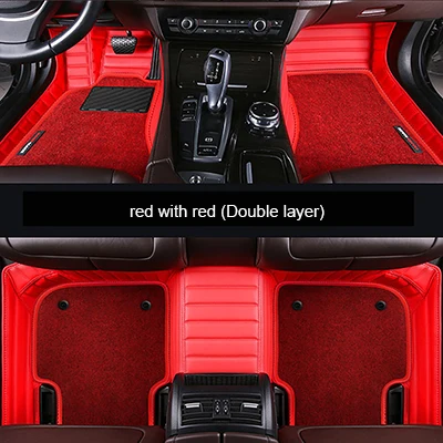 red-red HLFNTF индивидуальный двойной автомобильный коврик для land rover все модели Rover Range Evoque Sport freelander Discovery 3 4 Defender LR - Название цвета: red-red