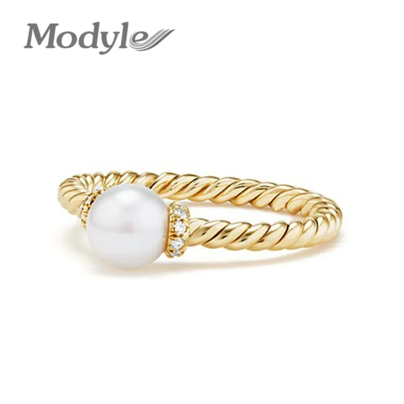 Новое популярное Золотое кольцо Mostyle с искусственным жемчугом оригинальные