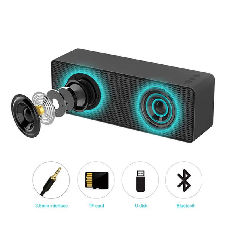 12 Вт Bluetooth динамик портативный беспроводной звуковая коробка система 3D стерео