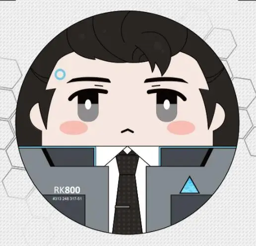 Детройт: станьте человеком Conner RK800 хлопок Мягкая кукла подушка Круглая Подушка