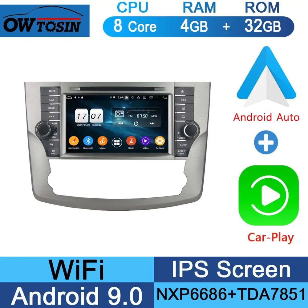 32G CarPlay Android 8" IPS Octa 8 Core 4GB RAM+64GB ROM Android 9.0 Car DVD Radio GPS Navi For Toyota Avalon 2011 2012 2013 DSP CarPlay Parrot BT - Цвет: 32G CarPlay Android