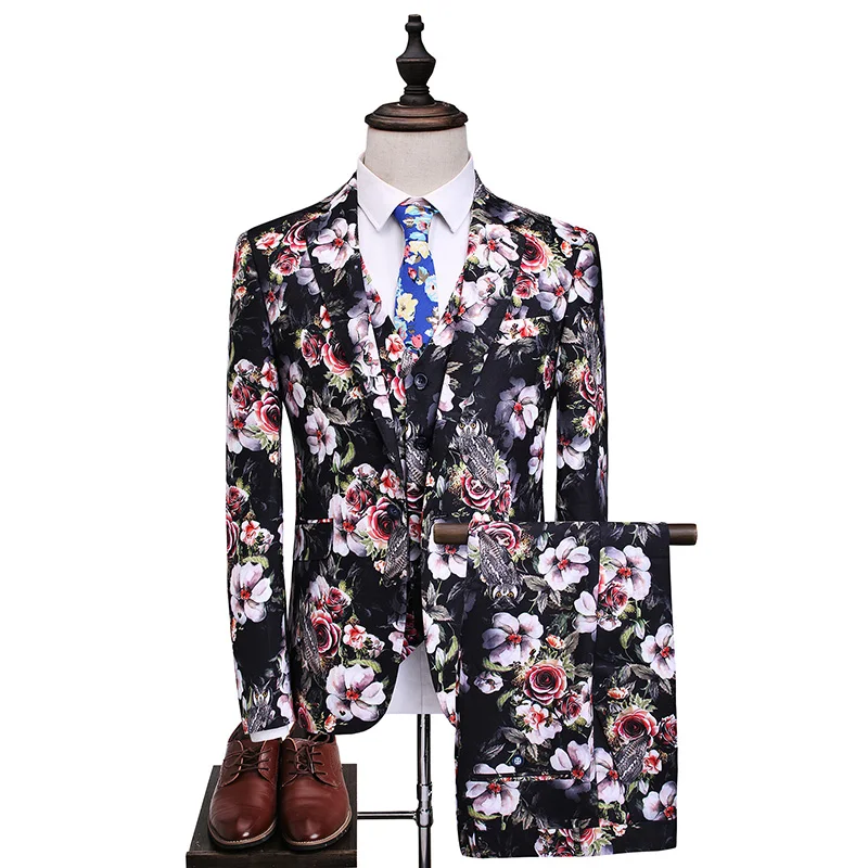 

Новый брендовый пиджак, деловой Блейзер, мужской костюм жениха, приталенная одежда для вечеринки, на одной пуговице, для свадьбы (пиджак + бр...