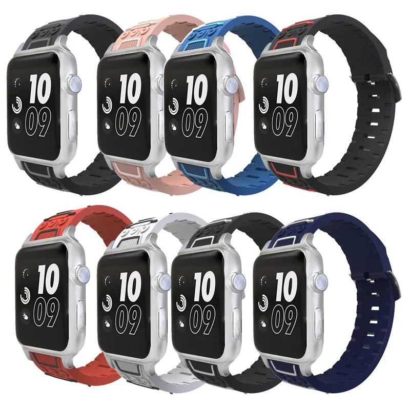 Пульсация ремешок для наручных часов Apple Watch 4/3/2/1 40 мм/44 мм/42 мм 38 силиконовый Iwatch