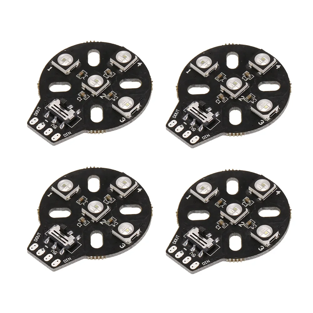 4pcs WS2812B 5V 5050 RGB Motor Led Board for Naze32 F3 CC3D Flight Control RC Racing Drone Quad LED Light Lamp Quadcopter Part | Игрушки и