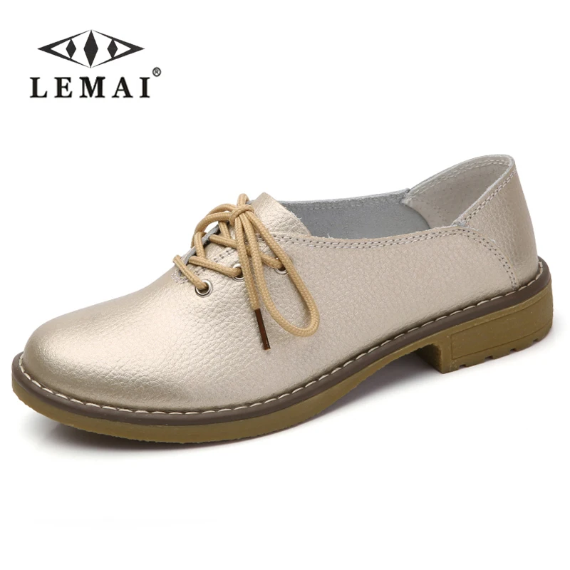 LEMAI/; обувь на плоской подошве из натуральной кожи; женские оксфорды; Модные женские повседневные Мокасины; женская обувь на шнуровке;#35-42
