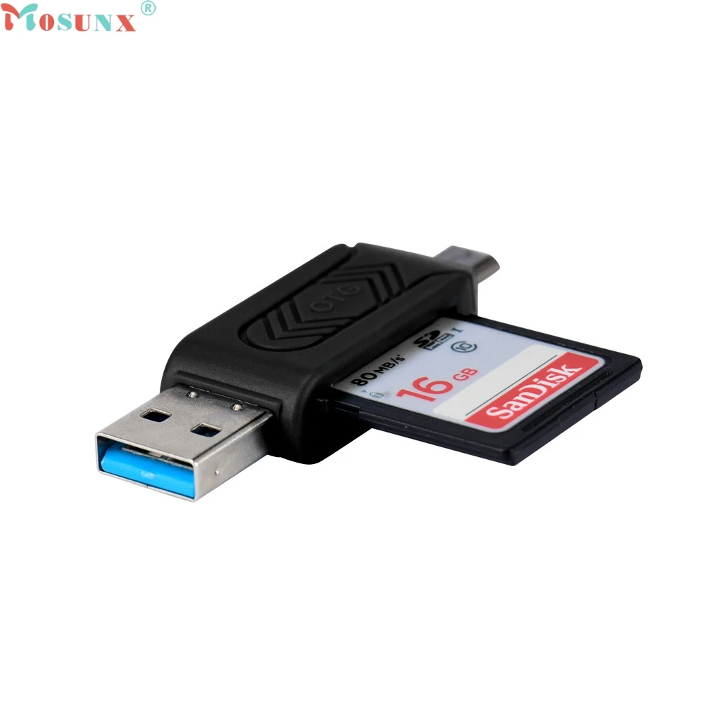 Mosunx Jasmine MINI USB 2 0 + OTG Micro SD/SDXC TF кардридер адаптер U Disk 0223|otg micro sd|tf card reader adaptercard |