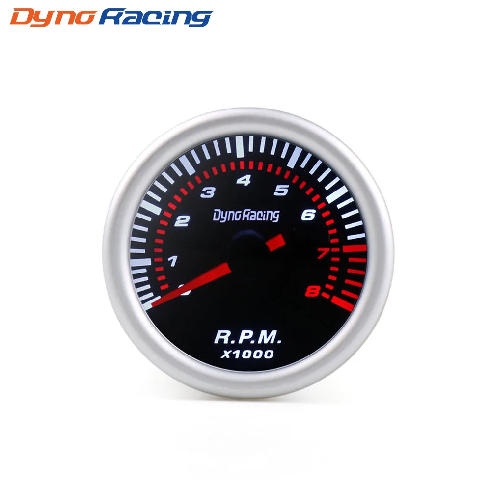 Dynoracing " 52 мм дымовая линза Boost gauge бар psi вакуумная температура воды Температура масла пресс вольтметр уровень топлива Тахометр Датчик Оборотов - Цвет: Tachometer rpm gauge