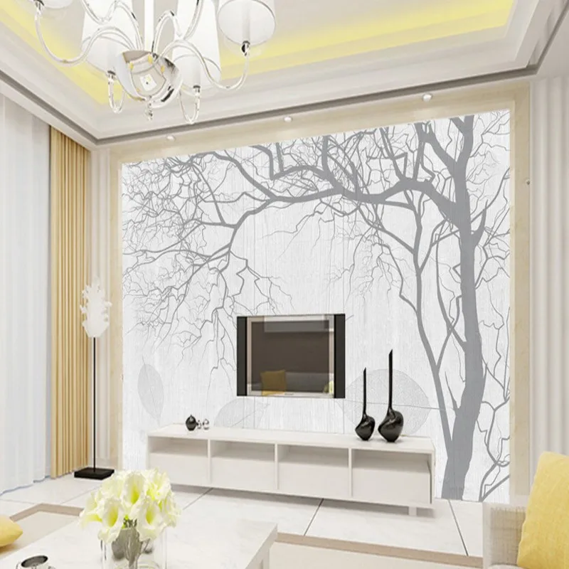 

Photo wallpaper Black white Retro hand-painted European TV backdrop living room lobby wallpaper stereo custom high quality mural