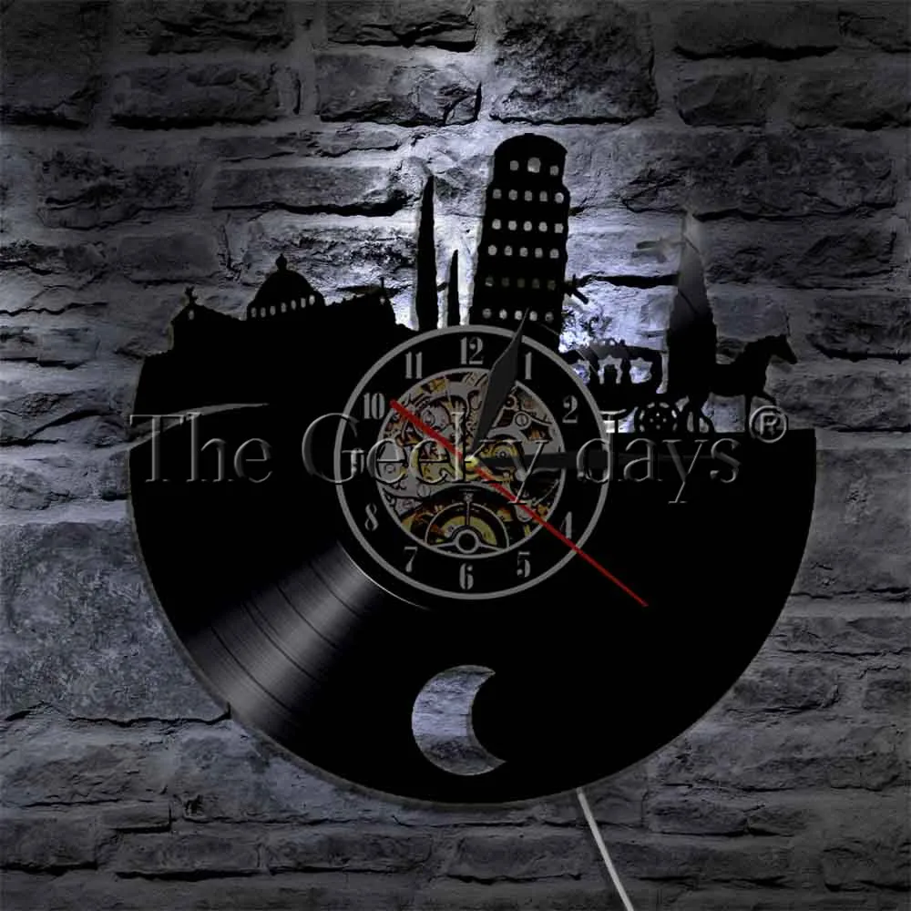 Итальянский Skyline Wall Art светильник ing Пизанская башня эмблема светящиеся город