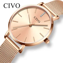 CIVO Роскошные топовые брендовые часы с бриллиантами женские