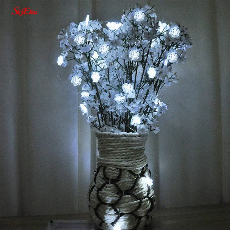 СВЕТОДИОДНАЯ Гирлянда-Снежинка на батарейках 3/6 метров | Дом и сад