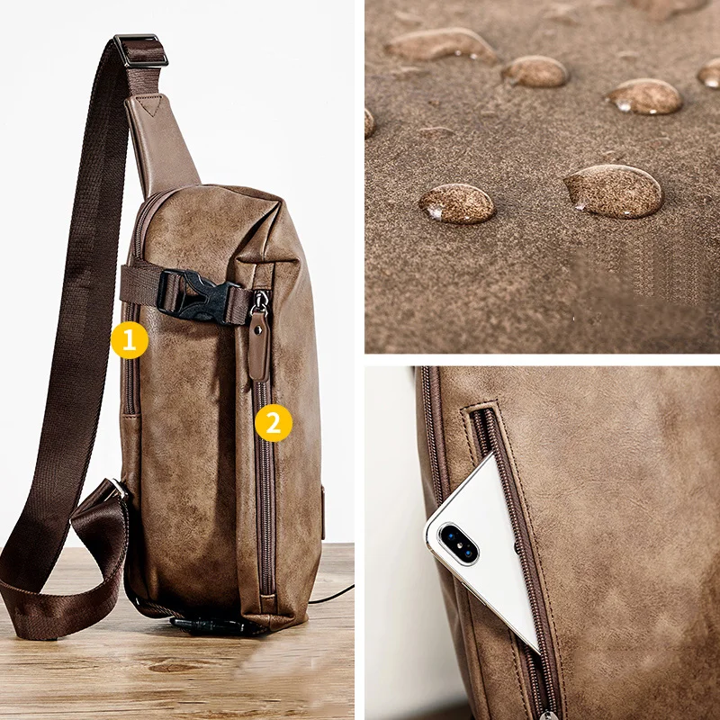 DIDE 3 цвета Мужские Винтажные Сумки из искусственной кожи сумки на плечо для