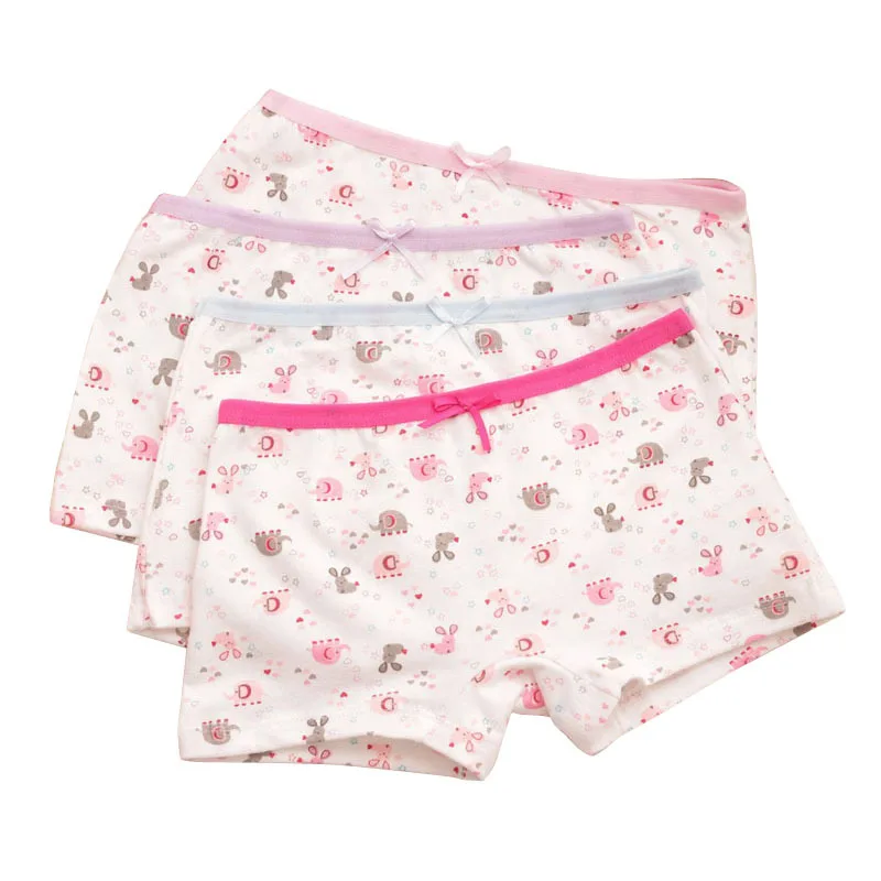 6 шт/лот красивое белье с рисунками хлопковые трусы боксеры красивого дизайна для маленьких девочек