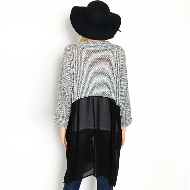 Женское шифоновое кимоно A Forever длинное Повседневное трикотажное кардиган