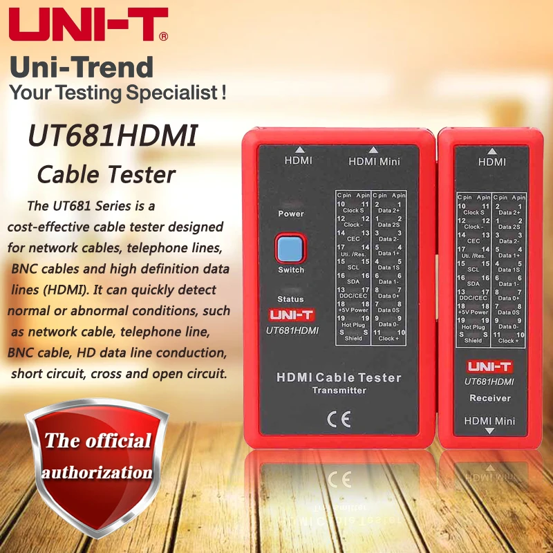UNI-T UT681HDMI cable tester HDMI / MINI-HDMI high-definition data cable tester manual / automatic shutdown