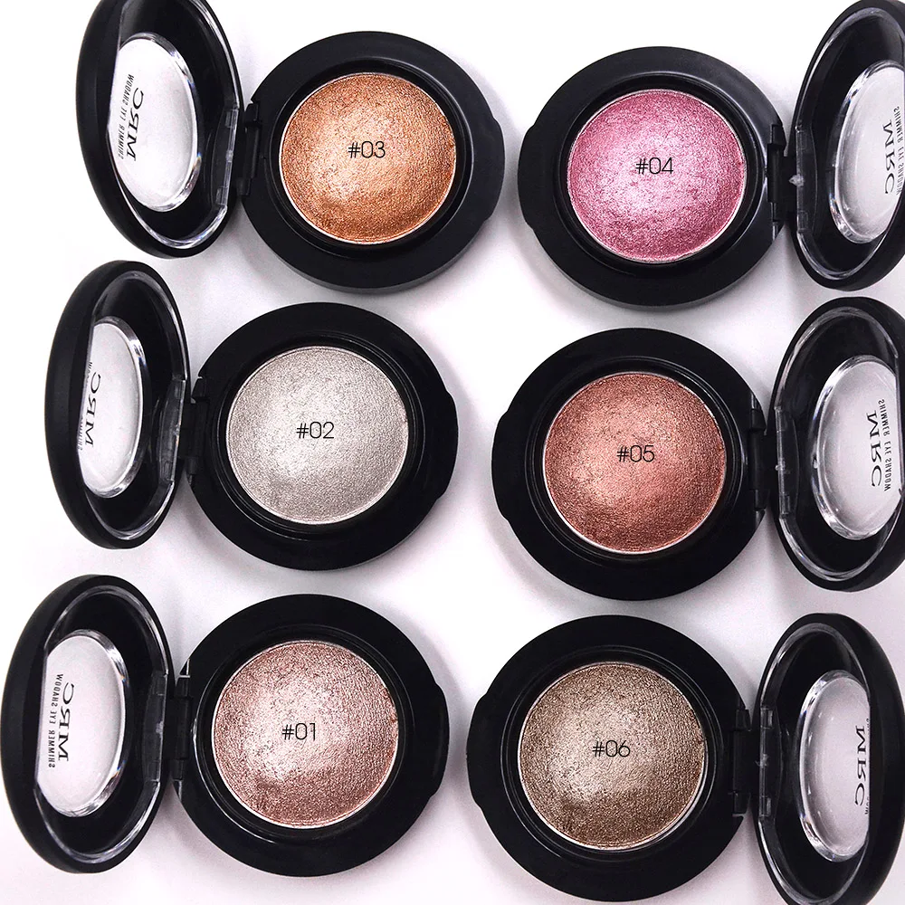 MRC New 6 Colors Bouncing Glitter Eyeshadow Waterproof Long-Lasting Powder Nude Makeup Eye Shadow with Magnetic Package |