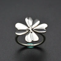 high quality 925 sterling silver ring four leaf clover flower lucky ring love woman wedding party gift exquisite jewelry