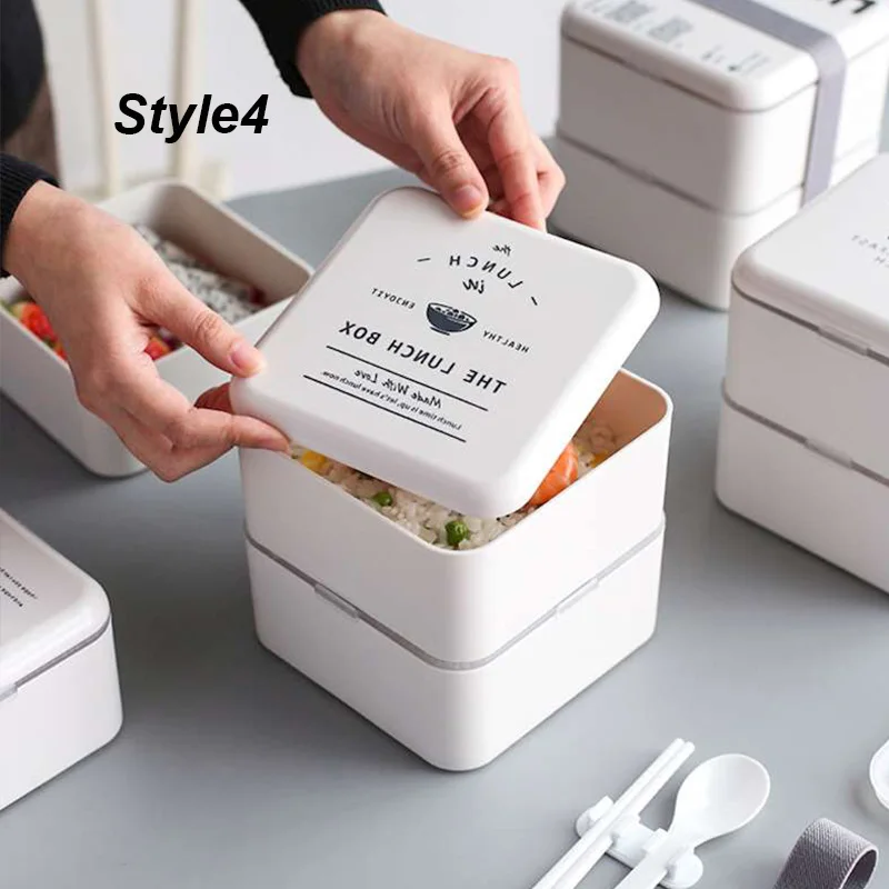 Style4 UNTIOR Bento Box Set 2 слоя Ланч-бокс с суповой кружкой двойной герметичный изолированный портативный контейнер для хранения пищи кухонная посуда - Цвет: Style4