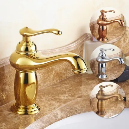 Бесплатная доставка смеситель для ванной из твердой меди роскошный европейский