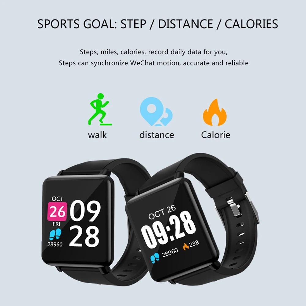 Женские умные часы с шагомером сердечного ритма напоминанием о звонках Bluetooth